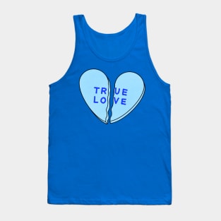 Broken Candy Heart Blue Tank Top